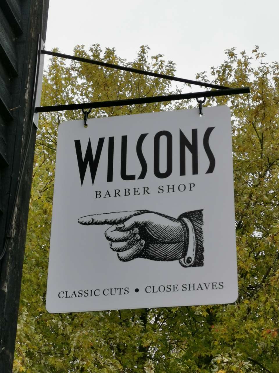 Wilsons Barber Shop sign